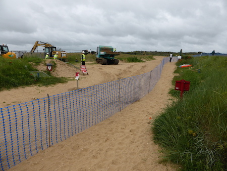 Flood defence work at the golf course - June 2014. Photo- Tony Foster