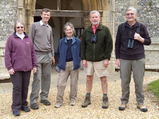 Setting out from St. Mary's Church, Holme-next-the-Sea to walk around the parish boundary on Rogation Sunday, 9th May, 2010 - photo Jan Foster