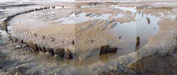 Seahenge II, Holme-next-the-Sea beach. Photo by Vince Matthews - February 2025