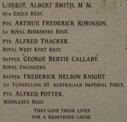 War Memorial inscription on the south side - Photo Tony Foster