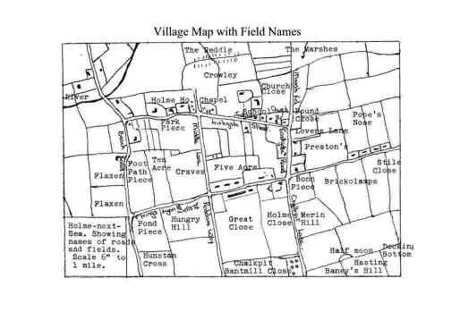 Map of Village With Field Names