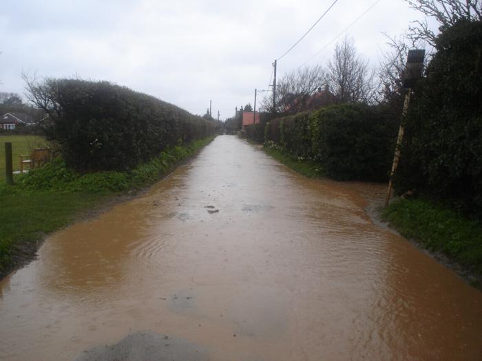 A river flows down Peddars Way