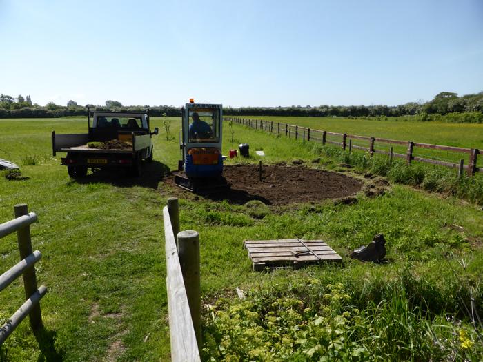 The area is levelled