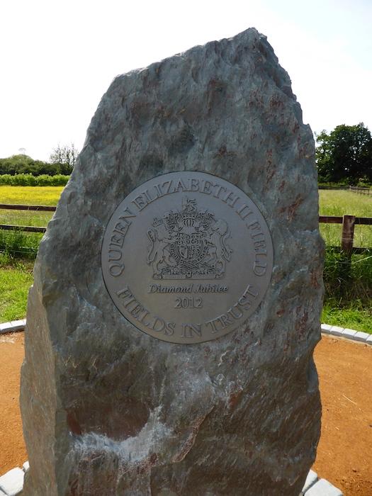 The commemorative plaque in position