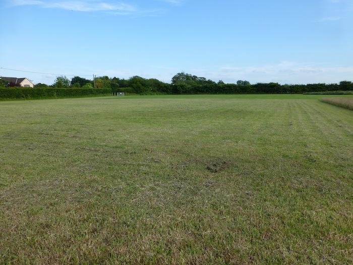 Looking towards the gate in the south-east corner