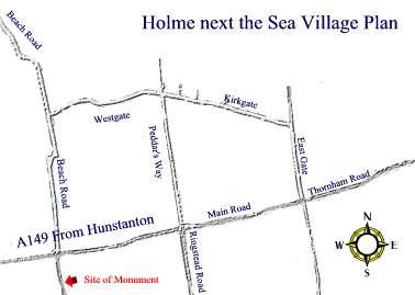 Map showing location of monument