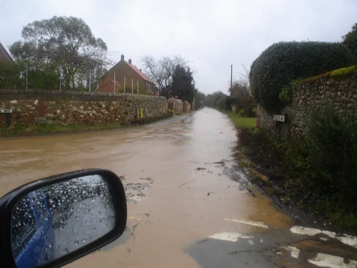 Flooding in Peddars Way North (Middle Lane)