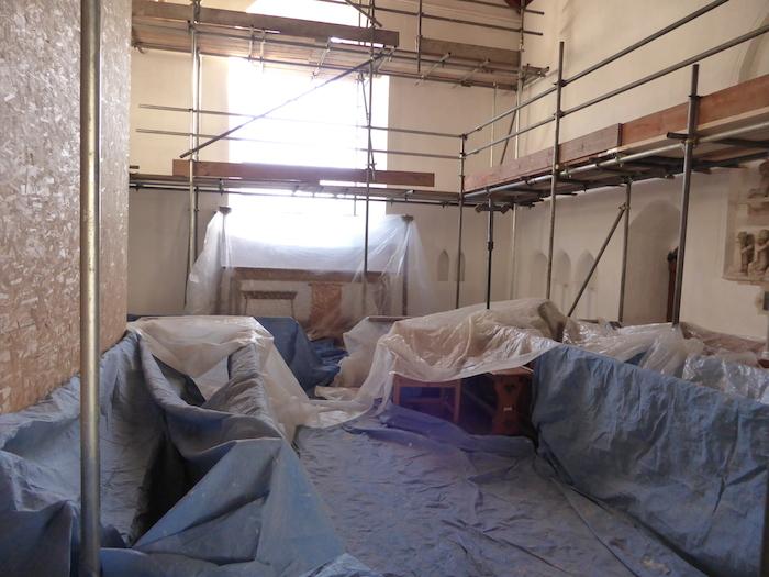 The chancel - all wrapped up! 3rd November, 2013
