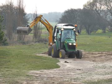 Removing deposited sand