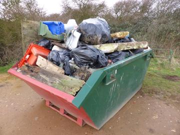The skip just before collection