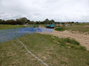 Flood defence work at the golf course