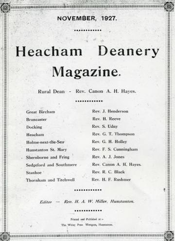 Heacham Deanery magazine cover