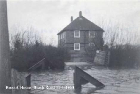 1953 flood waters at Holme