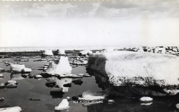 Frozen sea at Holme 1963