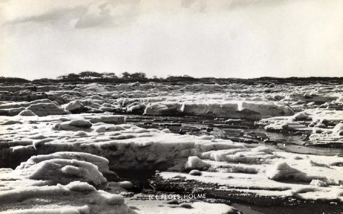 Ice floes at Holme beach 1963