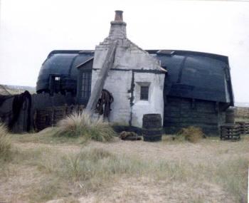 Peggotty's Cottage on the beach