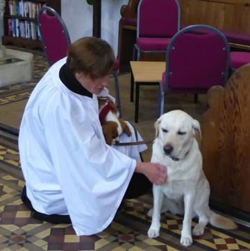 Service for pets and owners at St. Mary's church