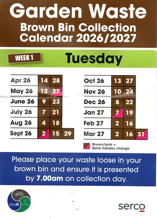 Garden Waste collection arrangements 2026/2027