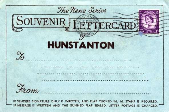Hunstanton fold-out postcard cover